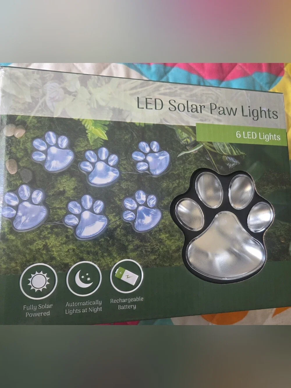 LED Solar Paw Lights -White